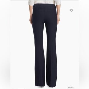 Derek Lam black fit and flare pants with gold waist detail